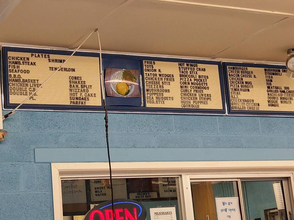Brown's Dairy Bar Menu 4
